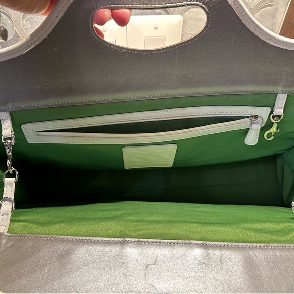 Coach raffia and leather pool bag - Picture 4 of 9